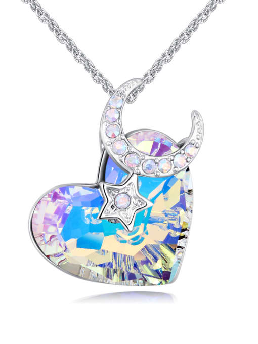 multi-color Fashion Shiny Heart austrian Crystal Alloy Necklace