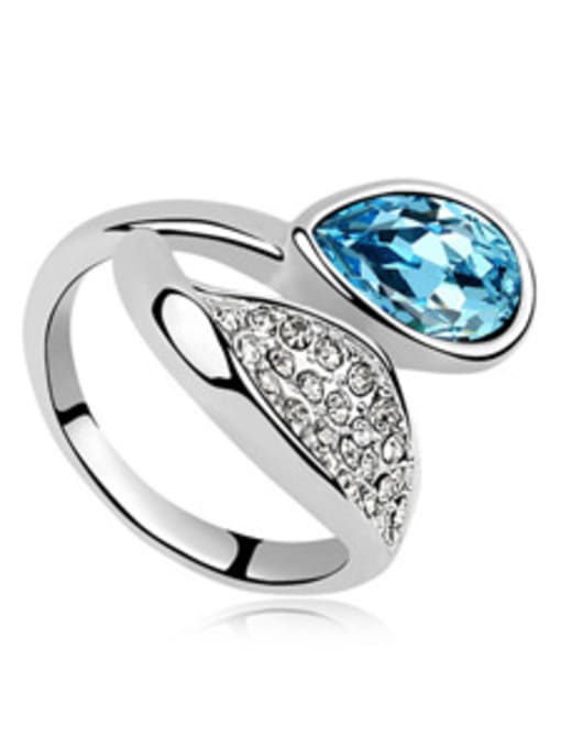 light blue Fashion Shiny austrian Crystals Alloy Ring