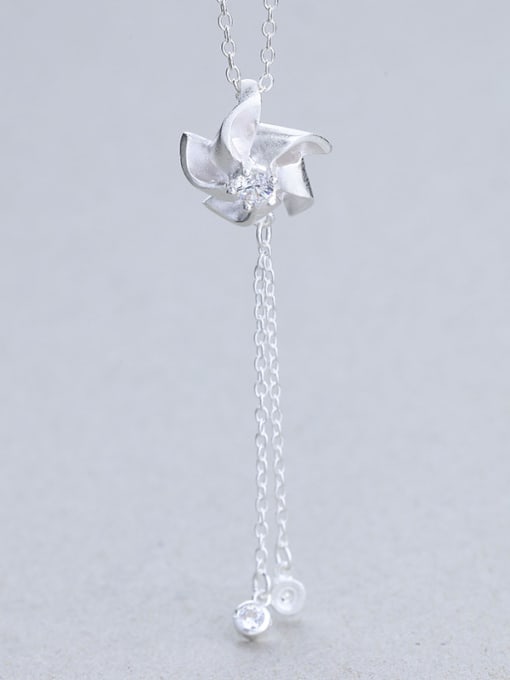 One Silver S925 Silver Windmill Necklace 0