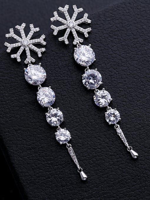 ALI snowflakes AAA Zircon Earrings 0