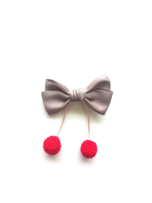 Gray Butterfly Knot Cherry Hairpin Where's dad? Red wine bow tie pin, Korea imported ribbon, baby chuck 70924
