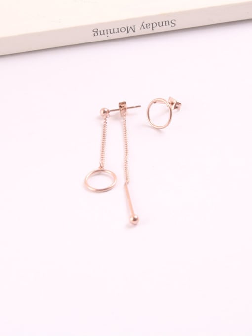 GROSE All-match Circular Geometry Asymmetric Earrings 1