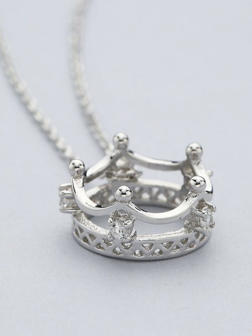 One Silver S925 Silver Crown Shaped Pendant 3