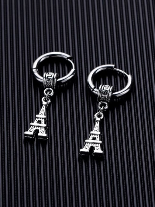 Open Sky Stainless Steel With Personality Eiffel tower Stud Earrings 1