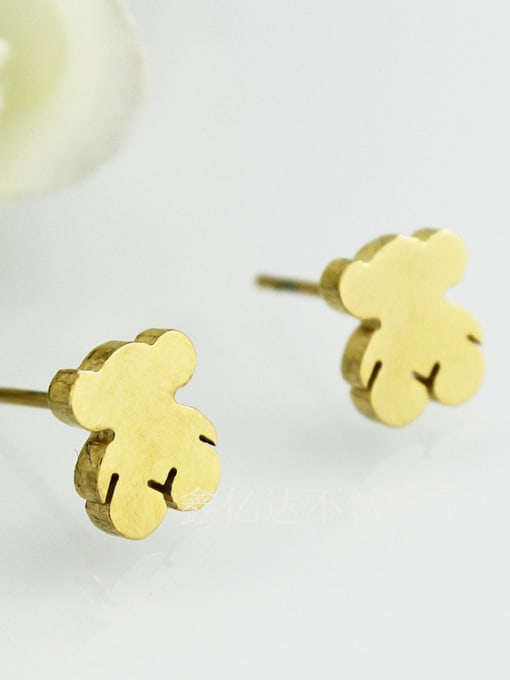 XIN DAI Lovely Small Bear-shaped Stud Earrings 1