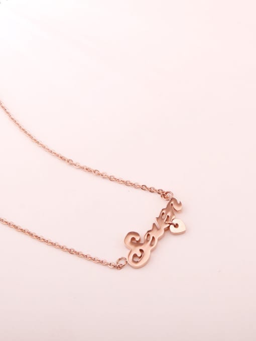 GROSE Simple Letter Pendant Clavicle Necklace 2
