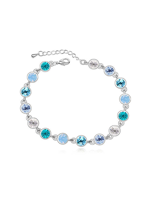 blue Fashion Cubic austrian Crystals Alloy Bracelet