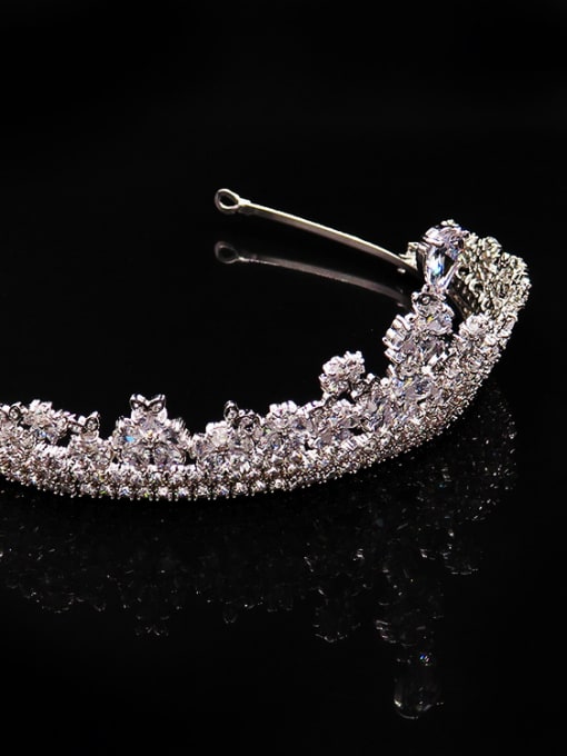 Cong Love Sweetly Crown-shape Micro Pave Zircons Birthday Wedding Hair Accessories 1
