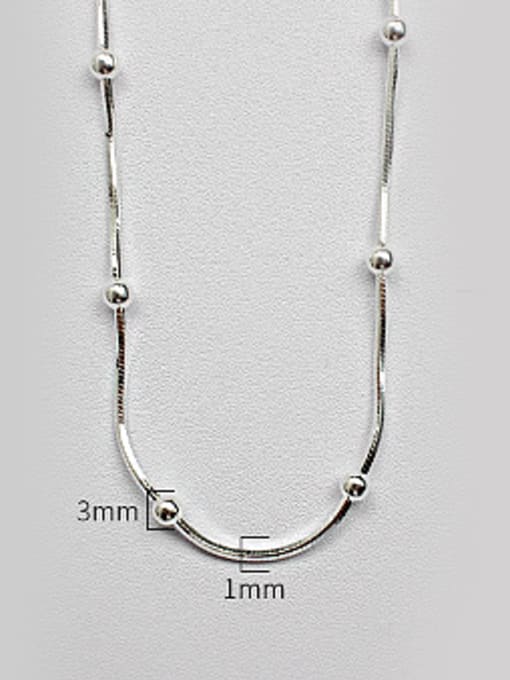DAKA Simple Tiny Beads Silver Women Necklace 2