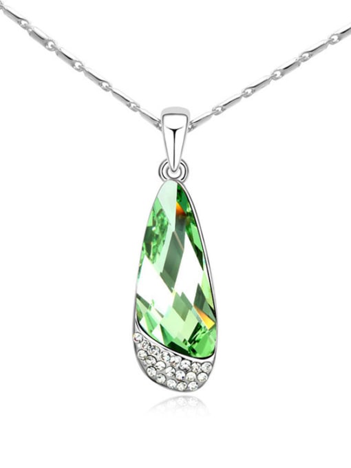 QIANZI Simple Water Drop austrian Crystals Alloy Necklace 1