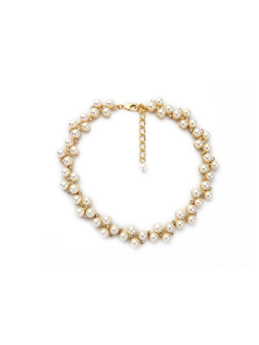 KM Elegant Artificial Pearls Women Necklace 0