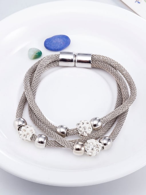 OUXI Multi-layers Zircon-studded Beads Bracelet 2