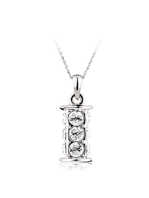 OUXI Fashion Cylinder Zircon Women Necklace 0