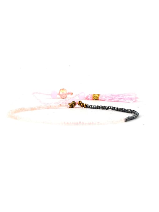 HB562-B Adjustable Bohemia Handmade Woven Tassel  Bracelet