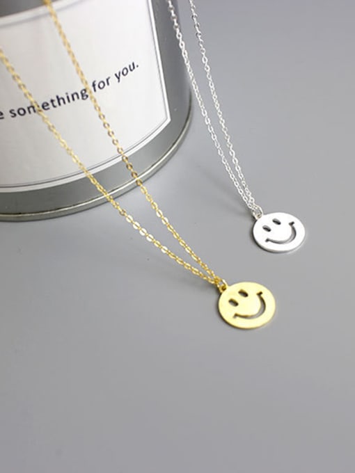 DAKA Sterling Silver smile expression Necklace 0