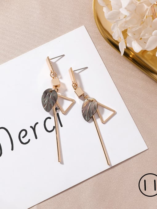 11#J7216 Alloy With Gold Plated Fashion Geometric Chandelier Earrings
