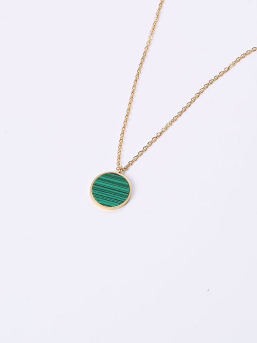 GROSE Titanium With Gold Plated Simplistic Round Necklaces 3