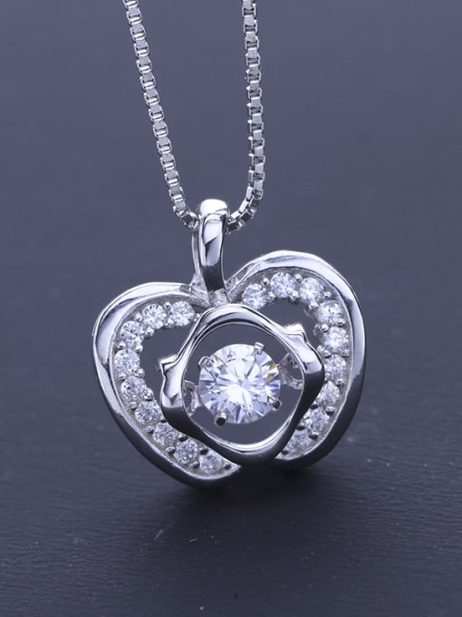 One Silver Apple Shaped Pendant 0