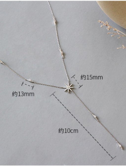 DAKA Pure silver inlaid zircon sun flower clavicle Necklace 2