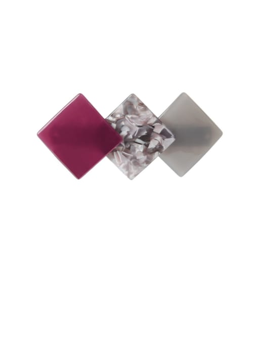 purple Alloy With Cellulose Acetate Fashion Geometric Barrettes & Clips