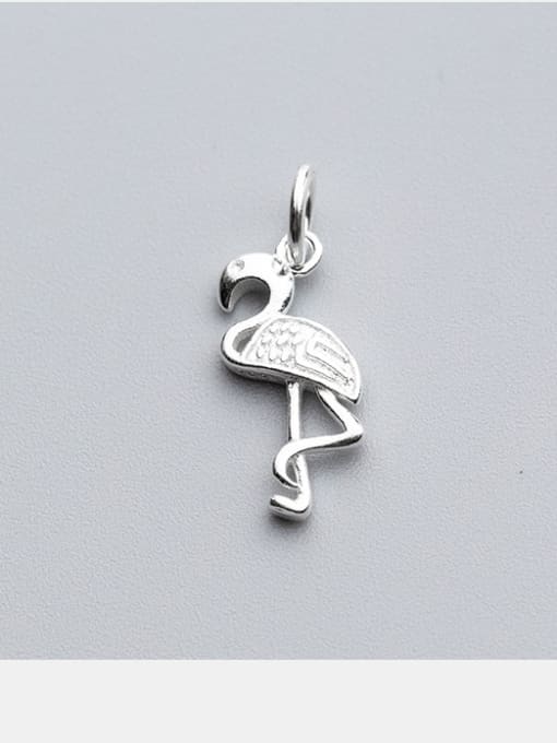 FAN 925 Sterling Silver With Silver Plated Trendy Animal Charms  Red-crowned crane 1