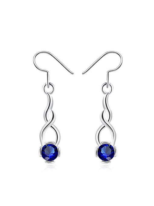 Ronaldo Charming Geometric Blue Glass Bead Stud Earrings 0