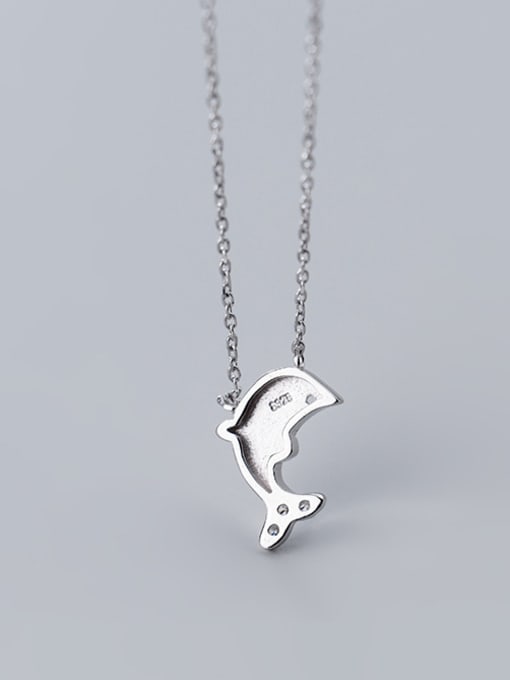 Rosh 925 Sterling Silver With Silver Plated Simplistic Fish Necklaces 2