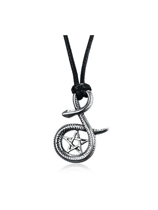 CONG Personality Snake Shaped Stainless Steel Necklace 0