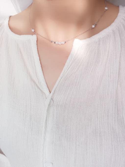 DAKA Sterling silver fashion temperament handmade beaded short necklace 1