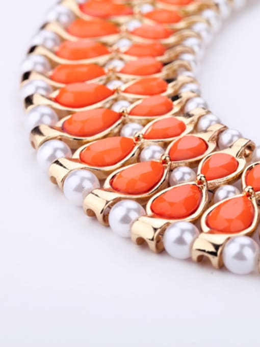 KM Alloy Artificial Stones Bohemia Party Double Layer Necklace 3