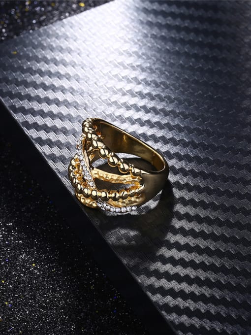 Ronaldo Fashion Multi-layer Gold Plated Alloy Ring 2