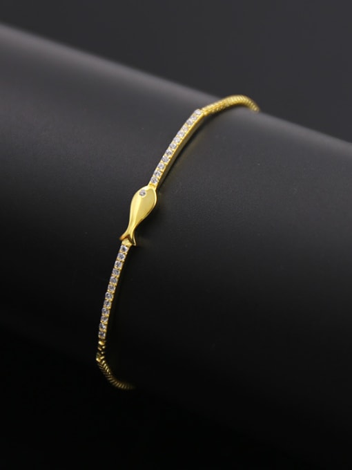 Golden Fish Shaped Simple Bracelet