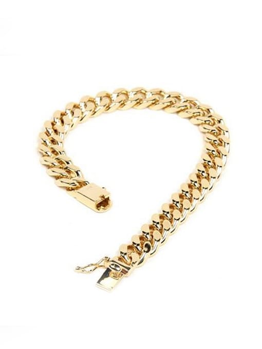 Yi Heng Da Men Exquisite Gold Plated Geometric Shaped Copper Bracelet 0