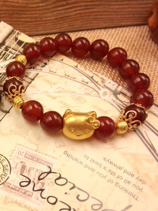 Neayou Women Cartoon Cat Stone Bracelet 1