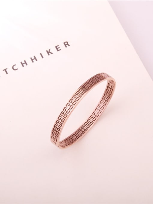 GROSE Single Line Fashion Titanium Ring 0