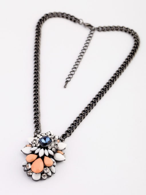 KM Retro Fashion Colorful Stones Alloy Necklace 3