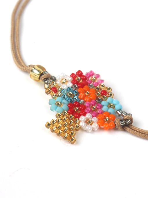 handmade Colorful Flower Accessories Woven Rope Bracelet 4