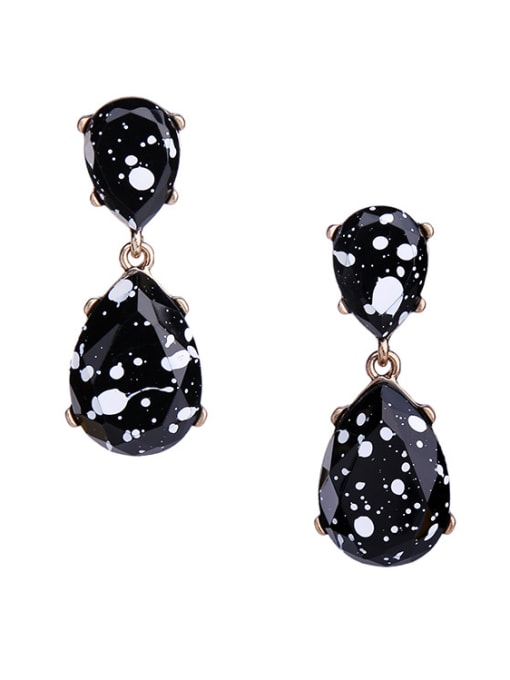 KM Black Stones drop earring