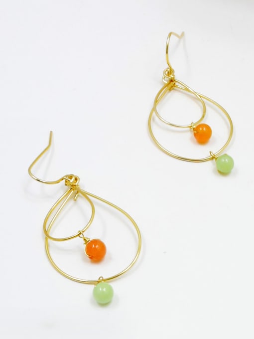 a Delicate Water Drop Natural Stone Earrings