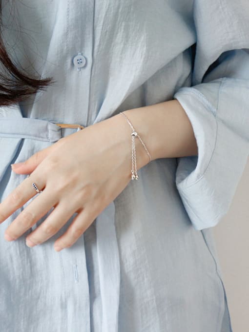 DAKA Sterling silver love heart adjustable bracelet 1