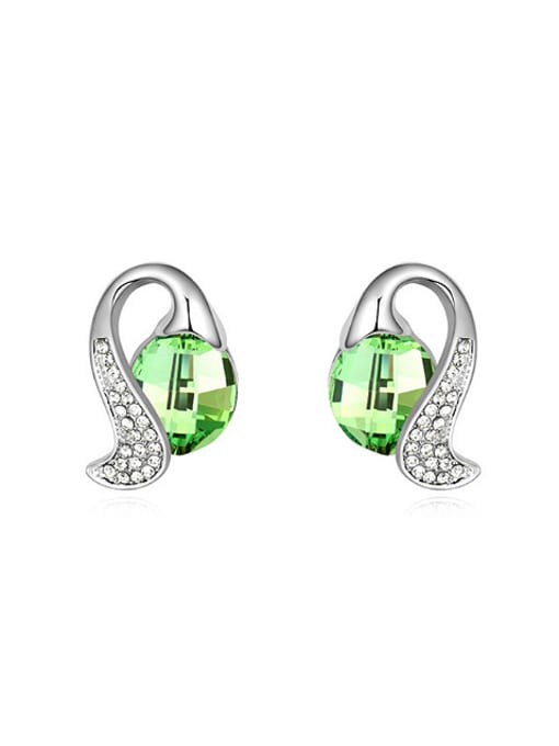 QIANZI Fashion Cubic austrian Crystals-covered Alloy Stud Earrings 0