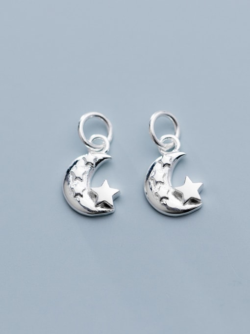 FAN 925 Sterling Silver With Smooth Simplistic Moon Charms 4