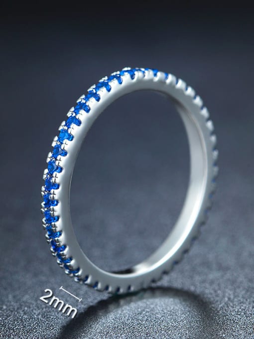 UNIENO Blue Geometric Ring 1