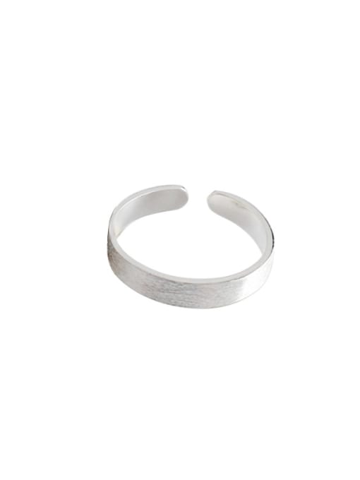 DAKA 925 Sterling Silver With Silver Plated Simplistic Free Size Rings 2