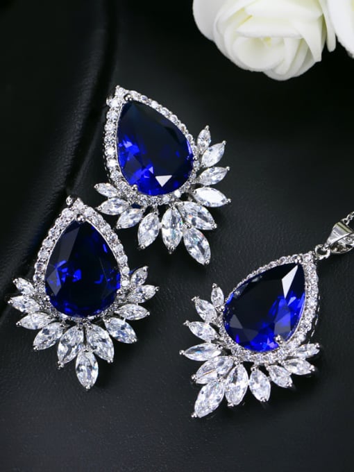 L.WIN AAA Zircons Fashion Two Pieces Jewelry Set 2