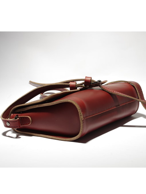 RUI Crazy Horse Leather Retro Brown Crossbody Bag 3
