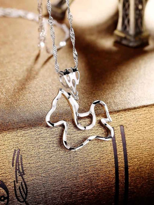 One Silver Trendy 925 Silver Horse Pendant 0
