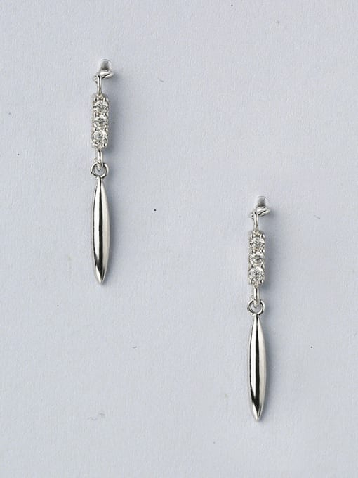 One Silver Women Geometric Silver Drop Earrings 0
