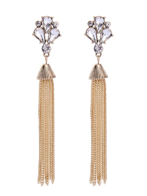 KM Retro Tassel Alloy Drop Chandelier earring 0