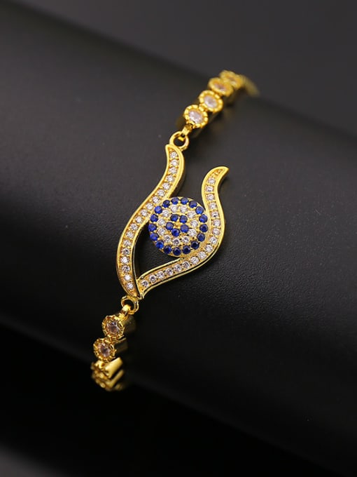 Golden Eye Shaped Zircon Bracelet